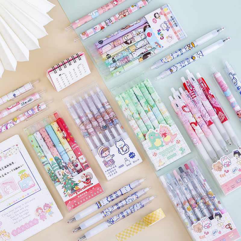 Gel Ink Pen Set - Zoecor 6 Pc/Lot Kawaii Gel Pena