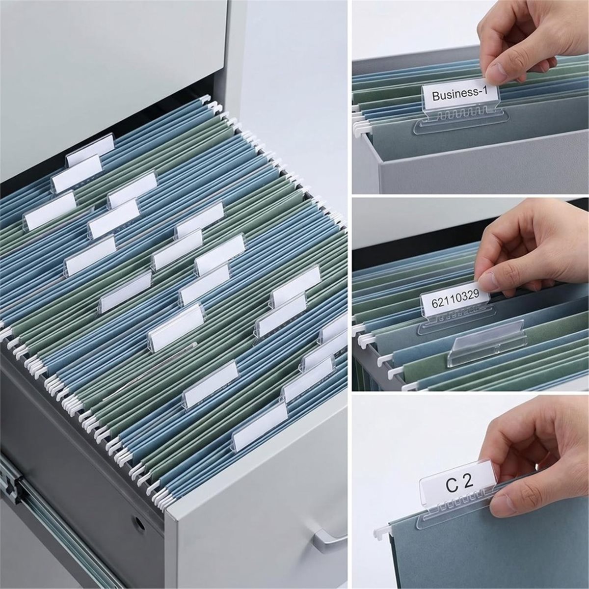 File Folder Hanging - 300 Buah Label Folder Gantung Transparan
