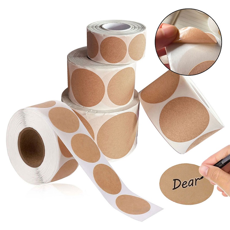 1-5 Rol Pita Stiker Nama Bulat - Label Printer Tape ulasan dan harga