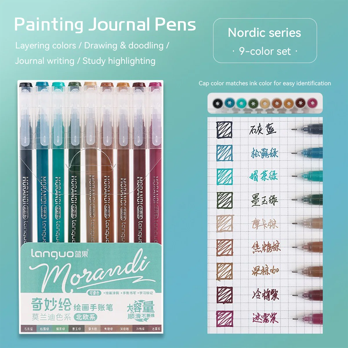 Set 9 Buah Pena Gel 0.5Mm Warn - Gel Ink Pen Set ulasan dan harga