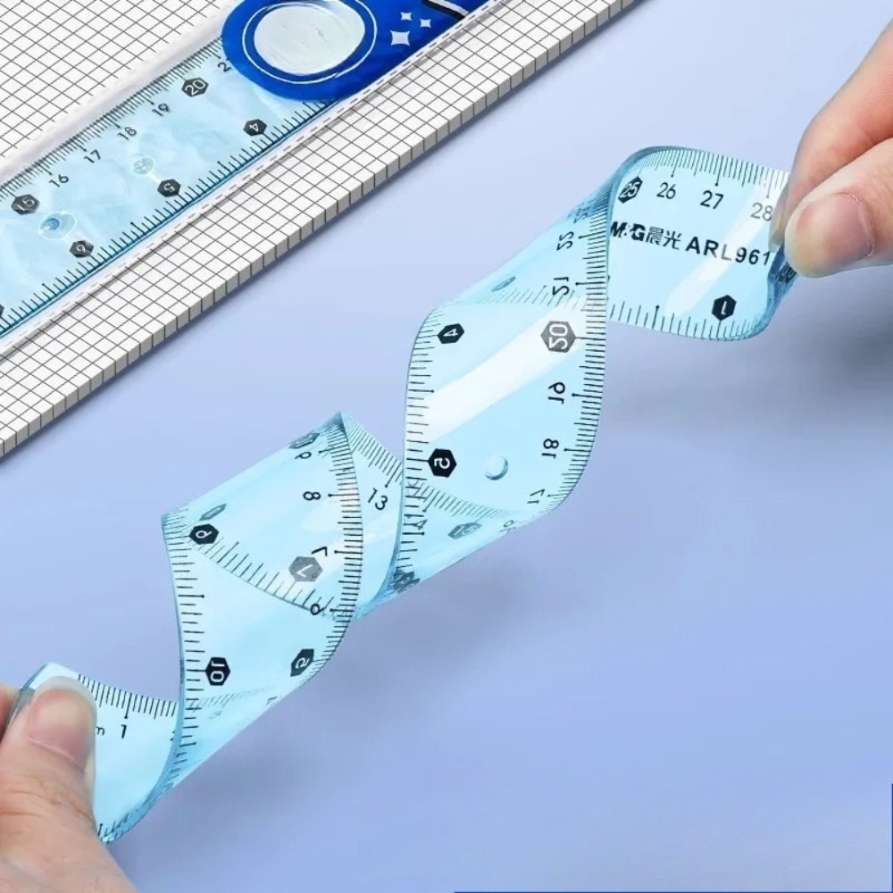 1/3 Buah Penggaris Lembut Tran - Ruler Set Transparent ulasan dan harga