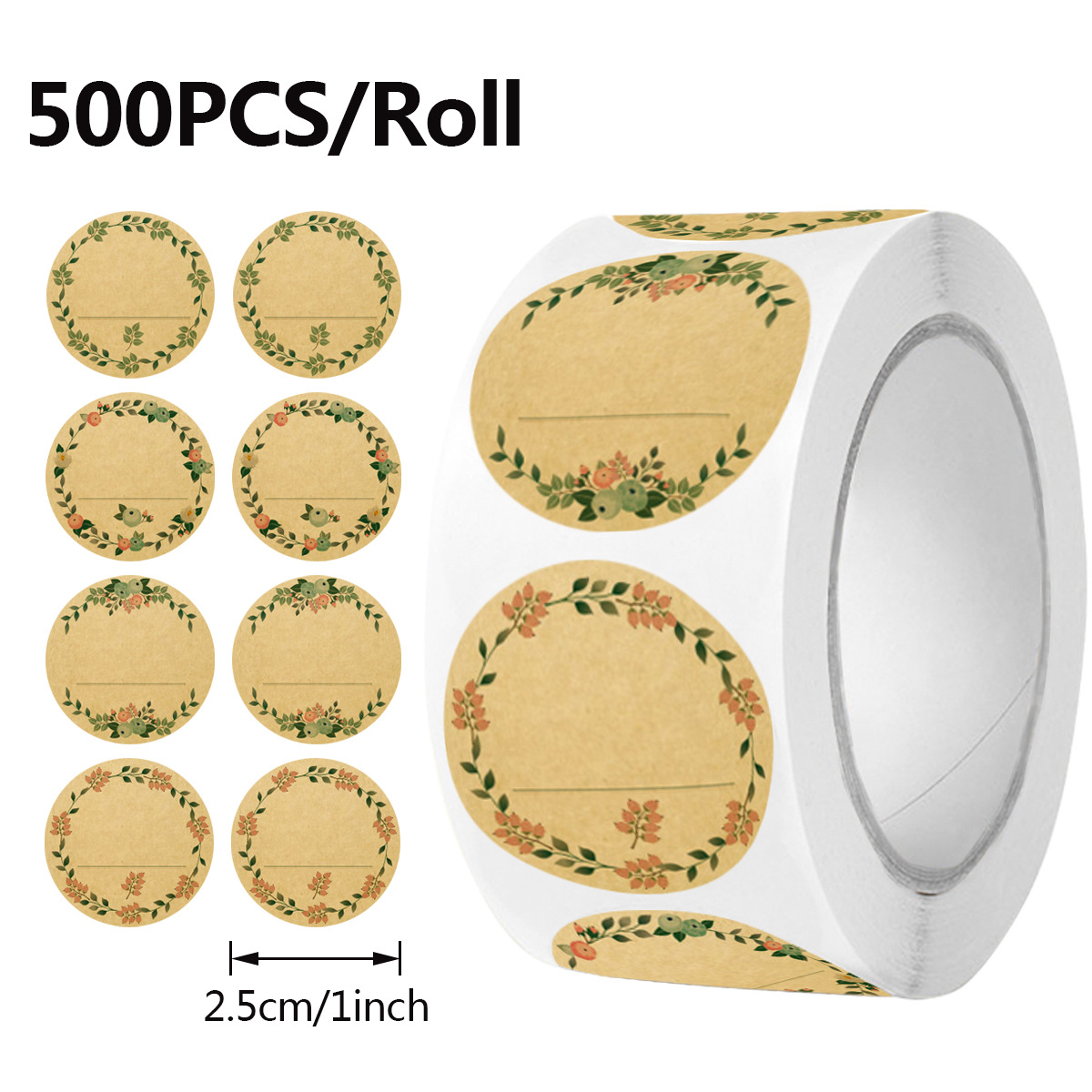 JCAC 500pcs/roll Stiker Kertas - Sticker Label Roll ulasan dan harga