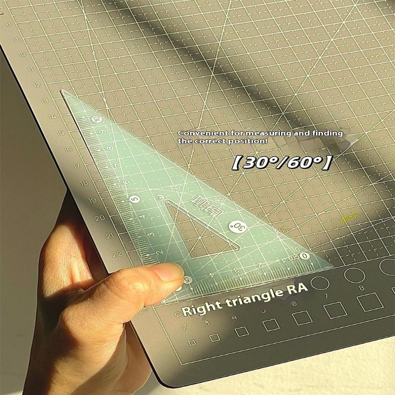 4 Buah/Set Penggaris Ukur Tran - Ruler Set Transparent ulasan dan harga
